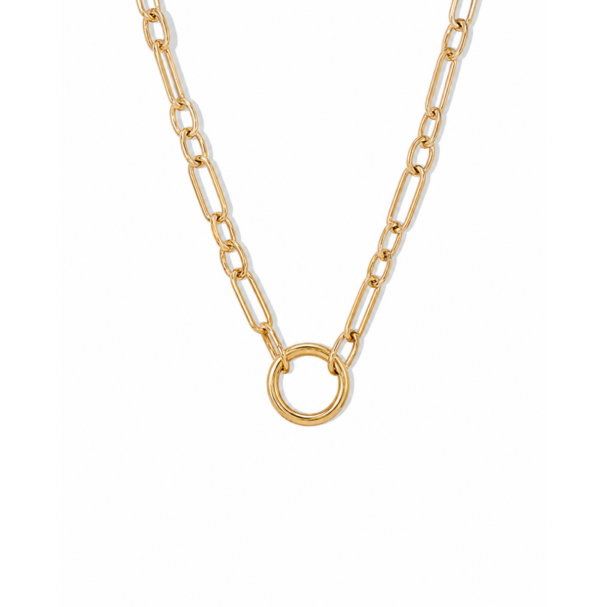 Paperclip Link Ring Necklace