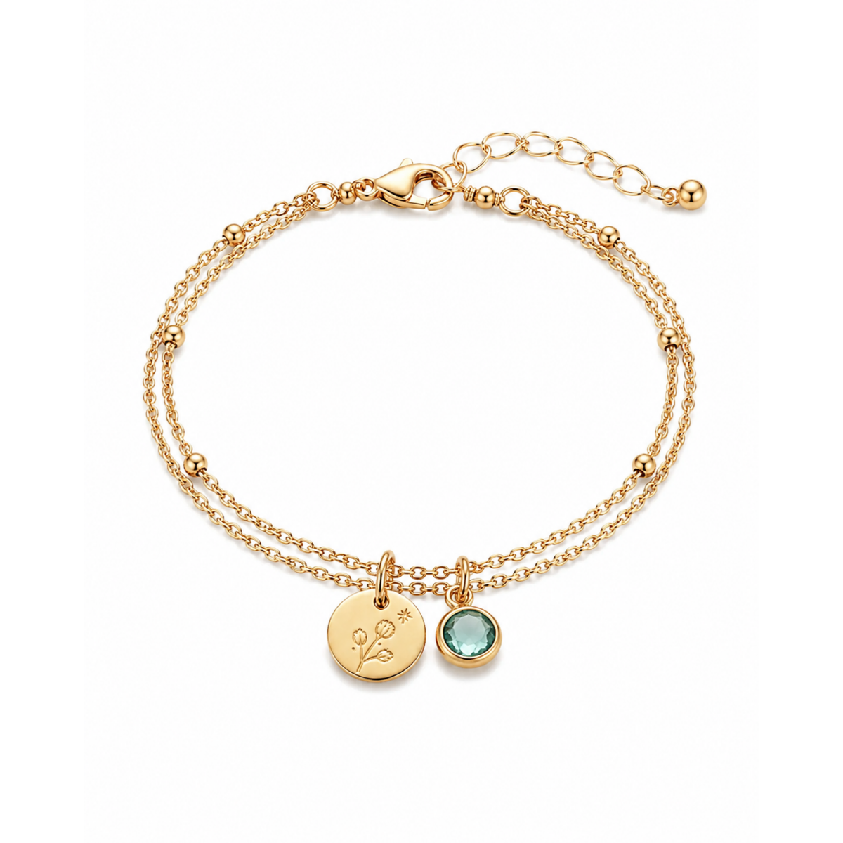 Twin Heart Charm Bracelet