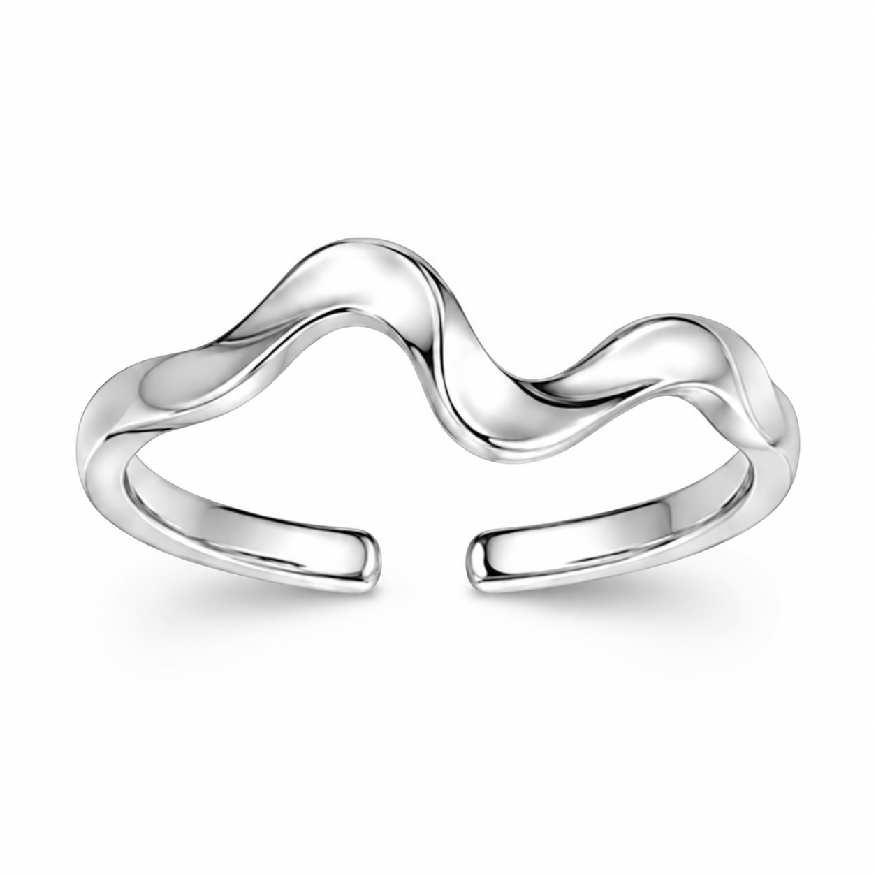 Fluid Wave Open Ring
