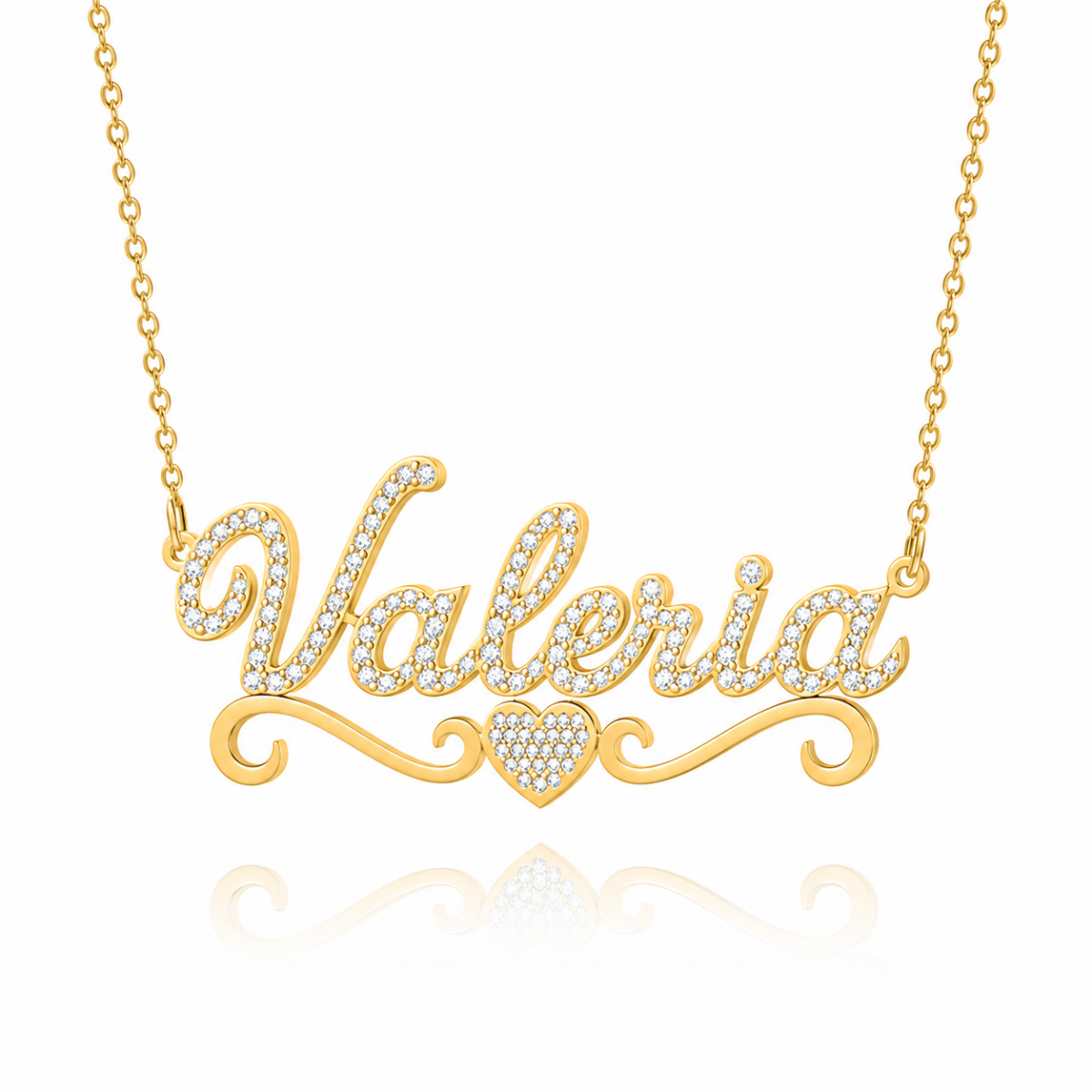 Valeria Crystal Lettering Necklace
