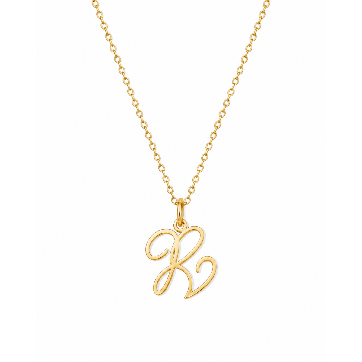 Script Letter B Pendant Necklace