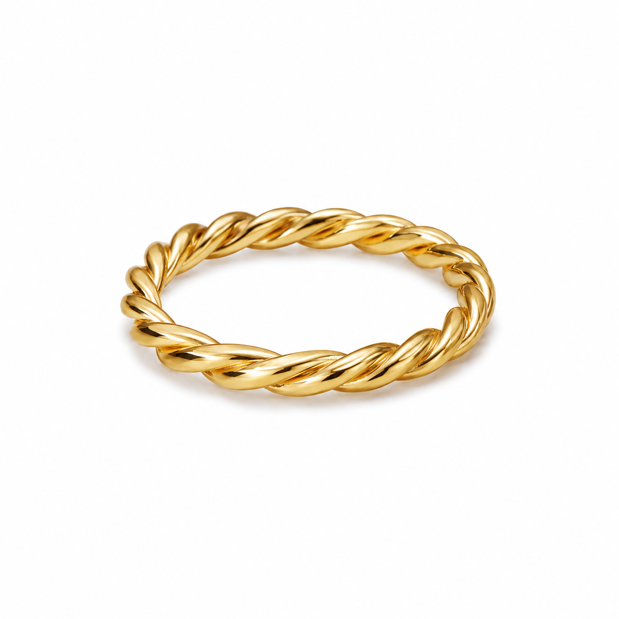 Golden Rope Twist Ring